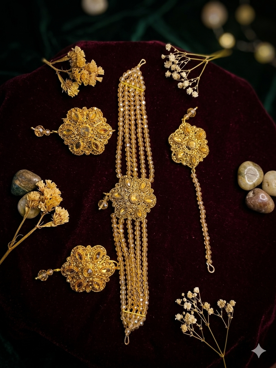 Gold plated choker set