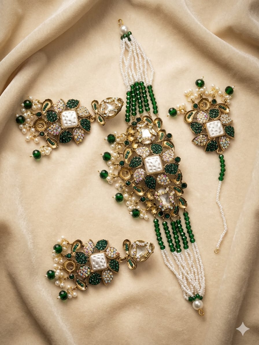 Green Turkish chokar set